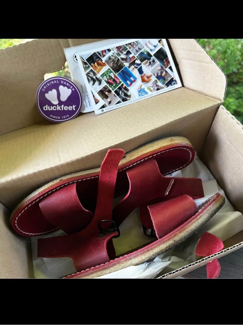 LØKKEN GRANATE Leather Duckfeet
Sandals Size 40